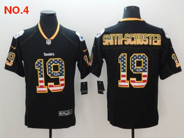 Men's Pittsburgh Steelers #19 JuJu Smith-Schuster Jersey NO.4;